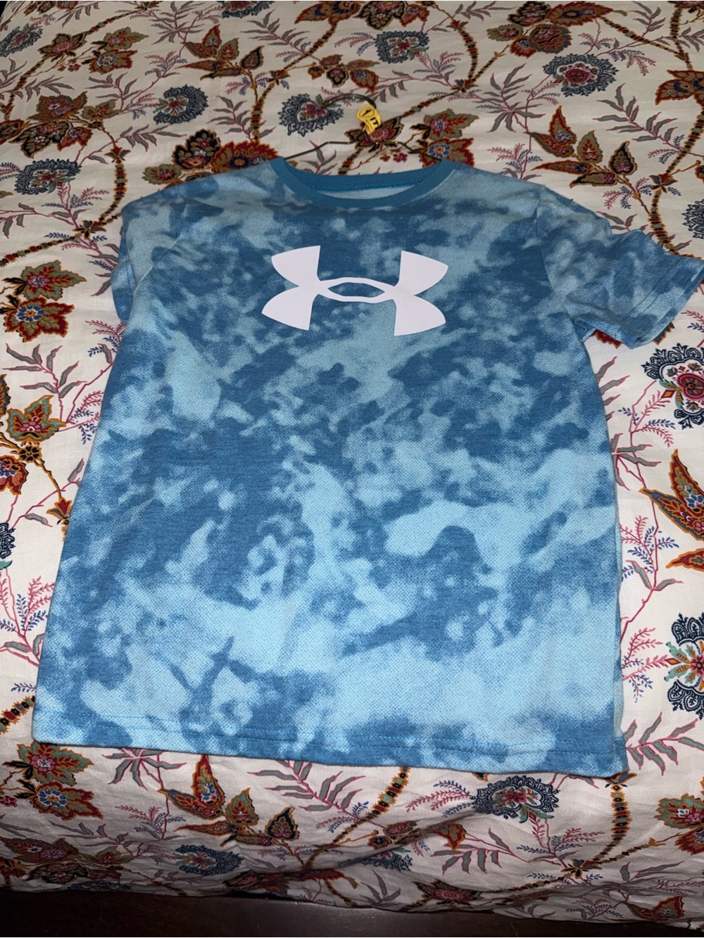 Under Armour Boys' Blue Tie-Dye Logo Tee